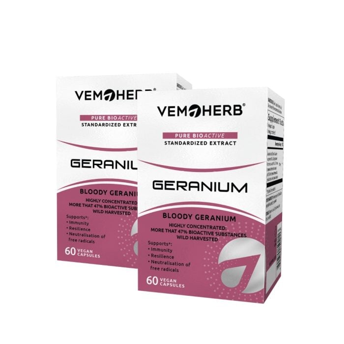 Geranium, 2 x 60 caps PROMO pack I VemoHerb<sup>®</sup>