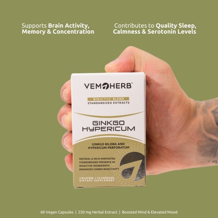 Ginkgo Hypericum (Ginkgo biloba and St. John's Wort), 60 capsules I VemoHerb<sup>®</sup> - Image 2