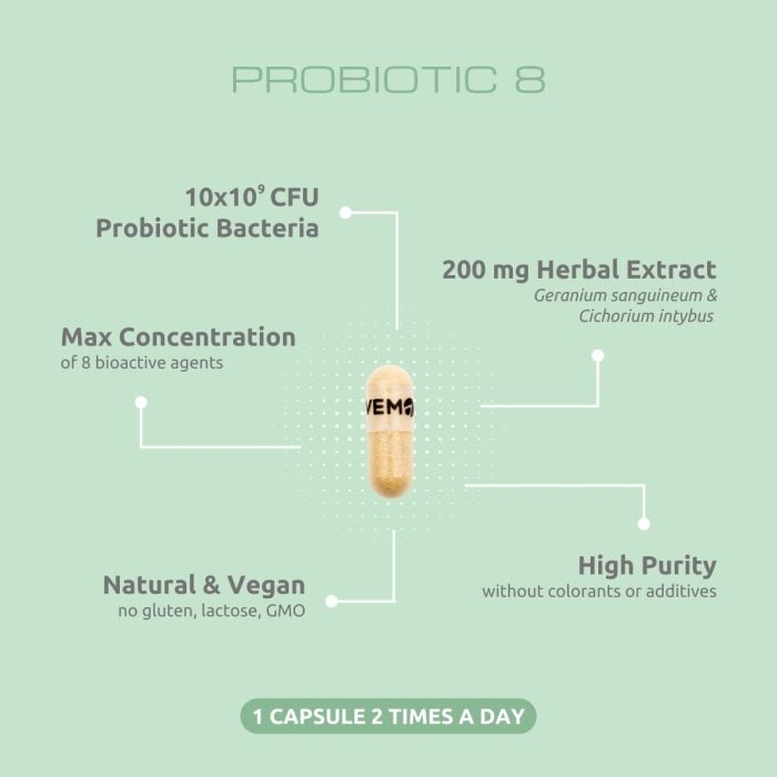 ProBiotic 8 Immuno, 24 caps I VemoHerb<sup>®</sup> - Image 3