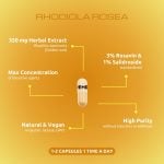 Rhodiola Rosea (Golden Root), 90 capsules I VemoHerb<sup>®</sup> - Image 3